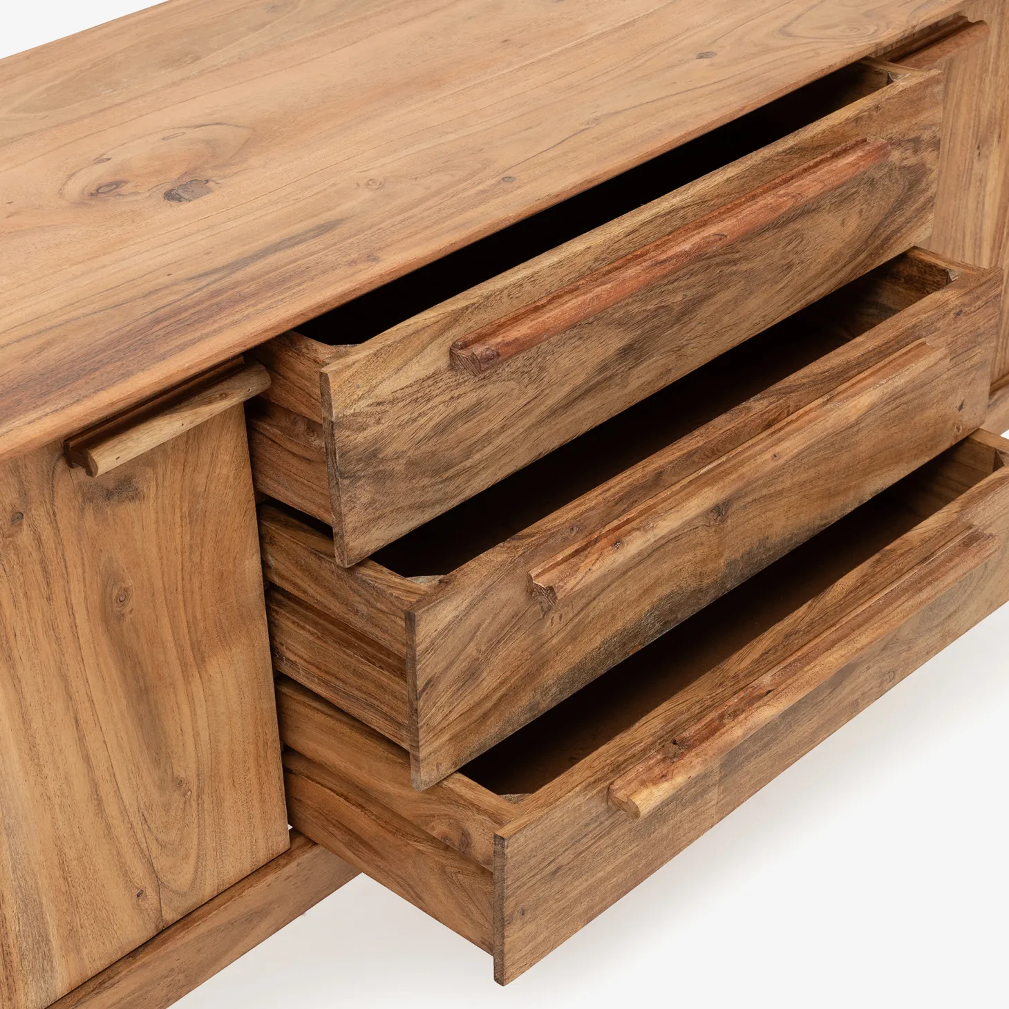 Aparador de madera de acacia Attic 160x45x78cm Clau&Chloe