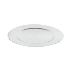 Bajo plato de plástico plateado Ø33cm