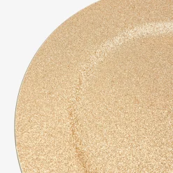 Bajoplato dorado con purpurina Ø33cm