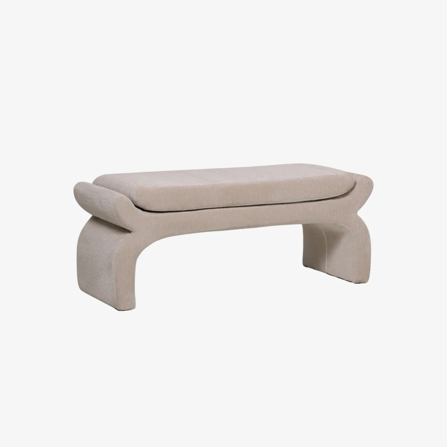 Banco beige Gaspar 112x42x45cm