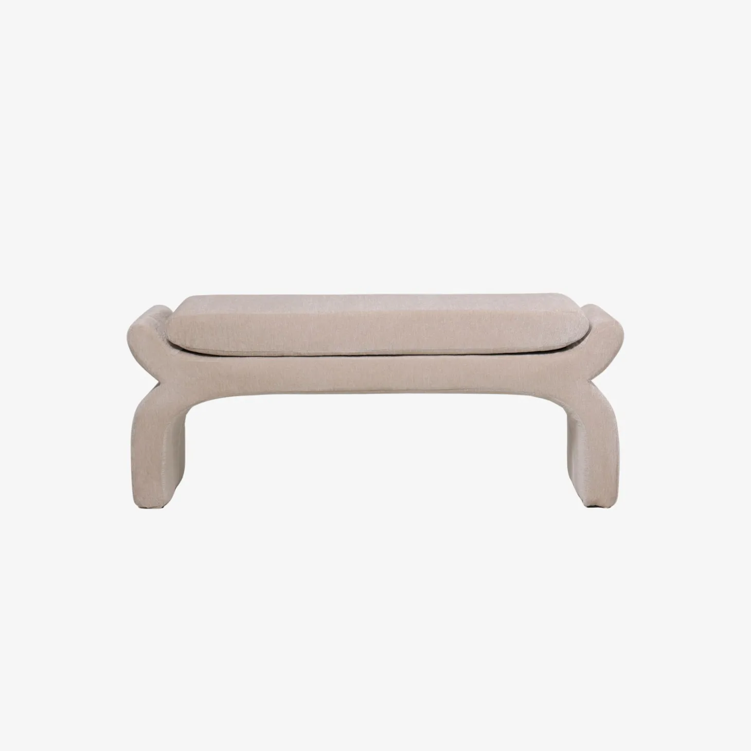 Banco beige Gaspar 112x42x45cm