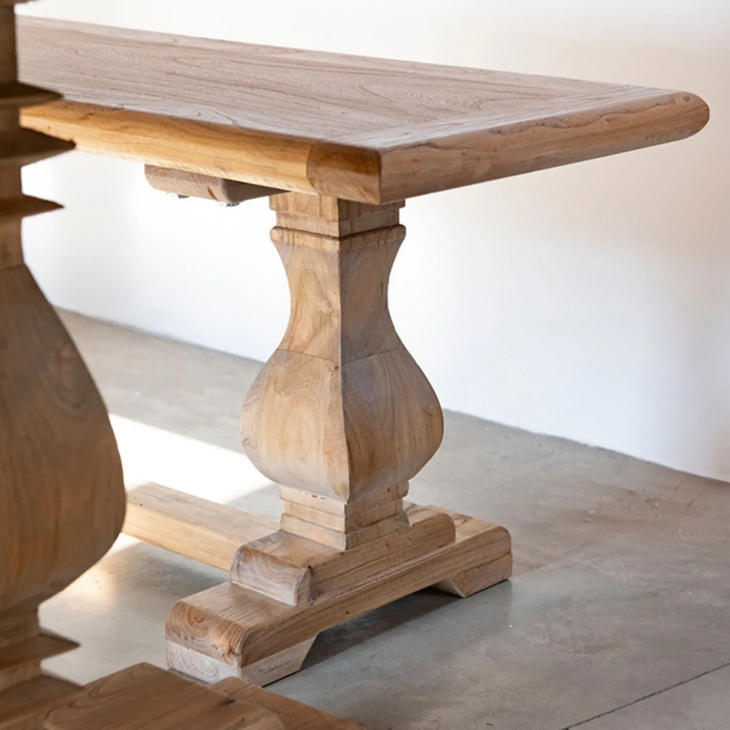Banco de madera de olmo reciclada Toulouse 168x39x46cm