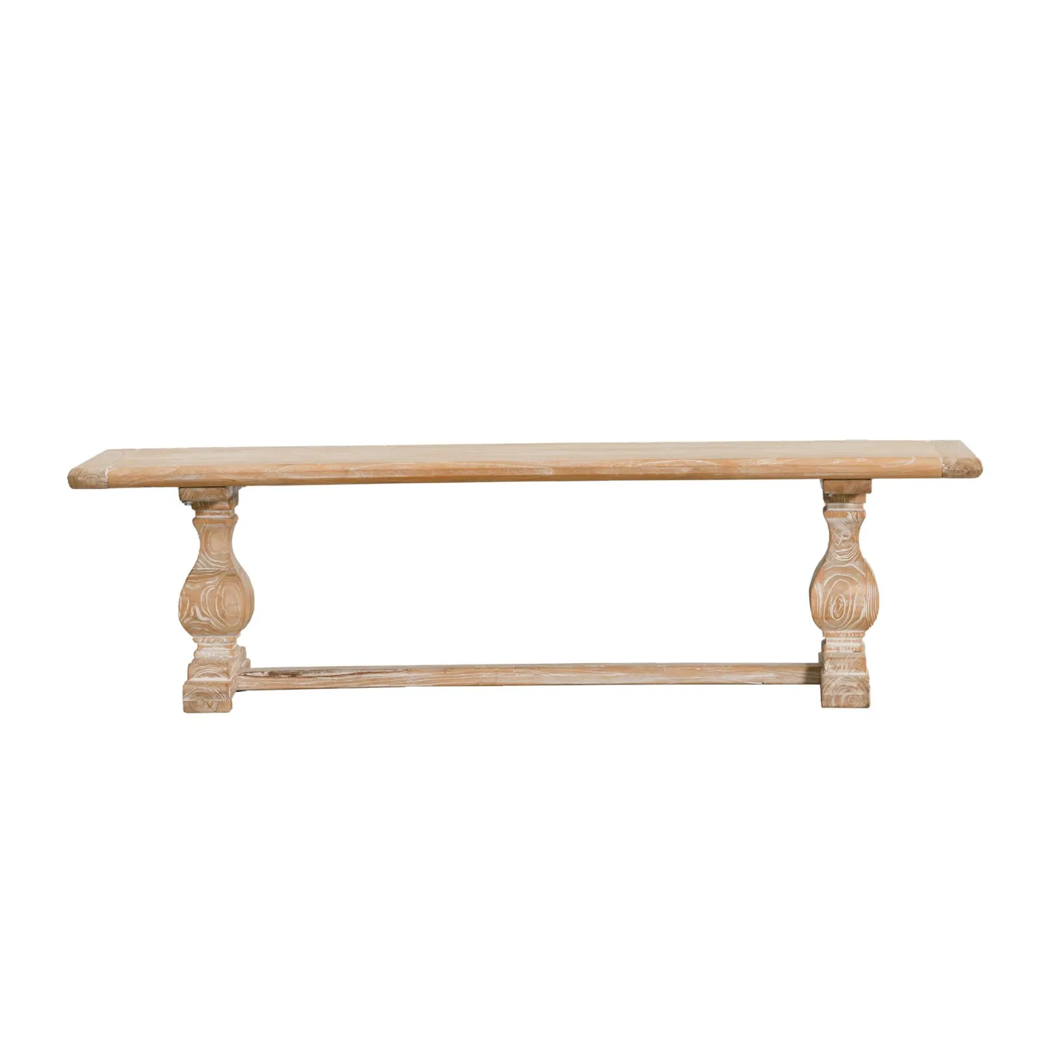 Banco de madera de olmo reciclada Toulouse 168x39x46cm
