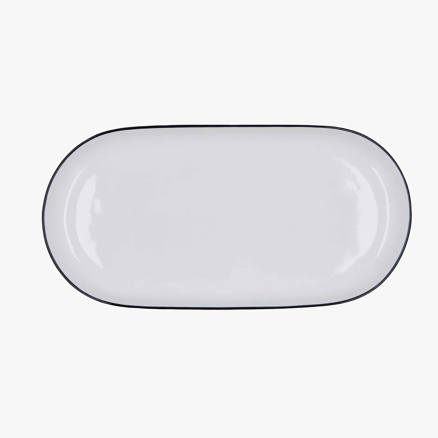 Bandeja oval de cerámica con relieve 32x16cm Siena