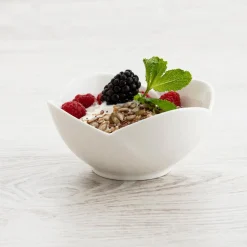 Bol de porcelana para aperitivos con forma de pétalo Ø11cm