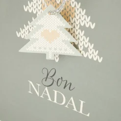 Bolsa de papel para regalo gris Nordic L