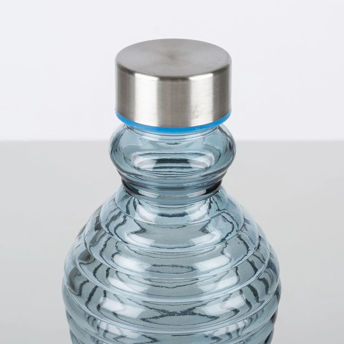 Botella de cristal azul Rustik 1L
