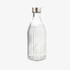 Botella de vidrio transparente Rivon 1L