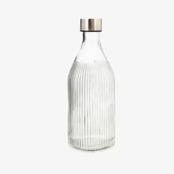 Botella de vidrio transparente Rivon 1L