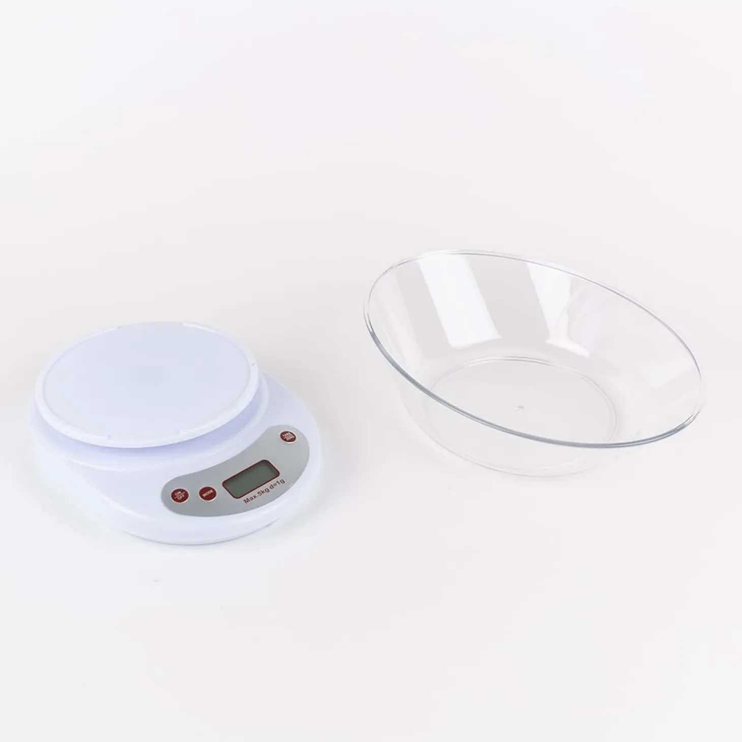 Báscula para cocina con bol de plástico 5kg