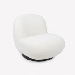 Butaca de borreguito giratoria blanca Pacha 81x95x71cm Clau&Chloe