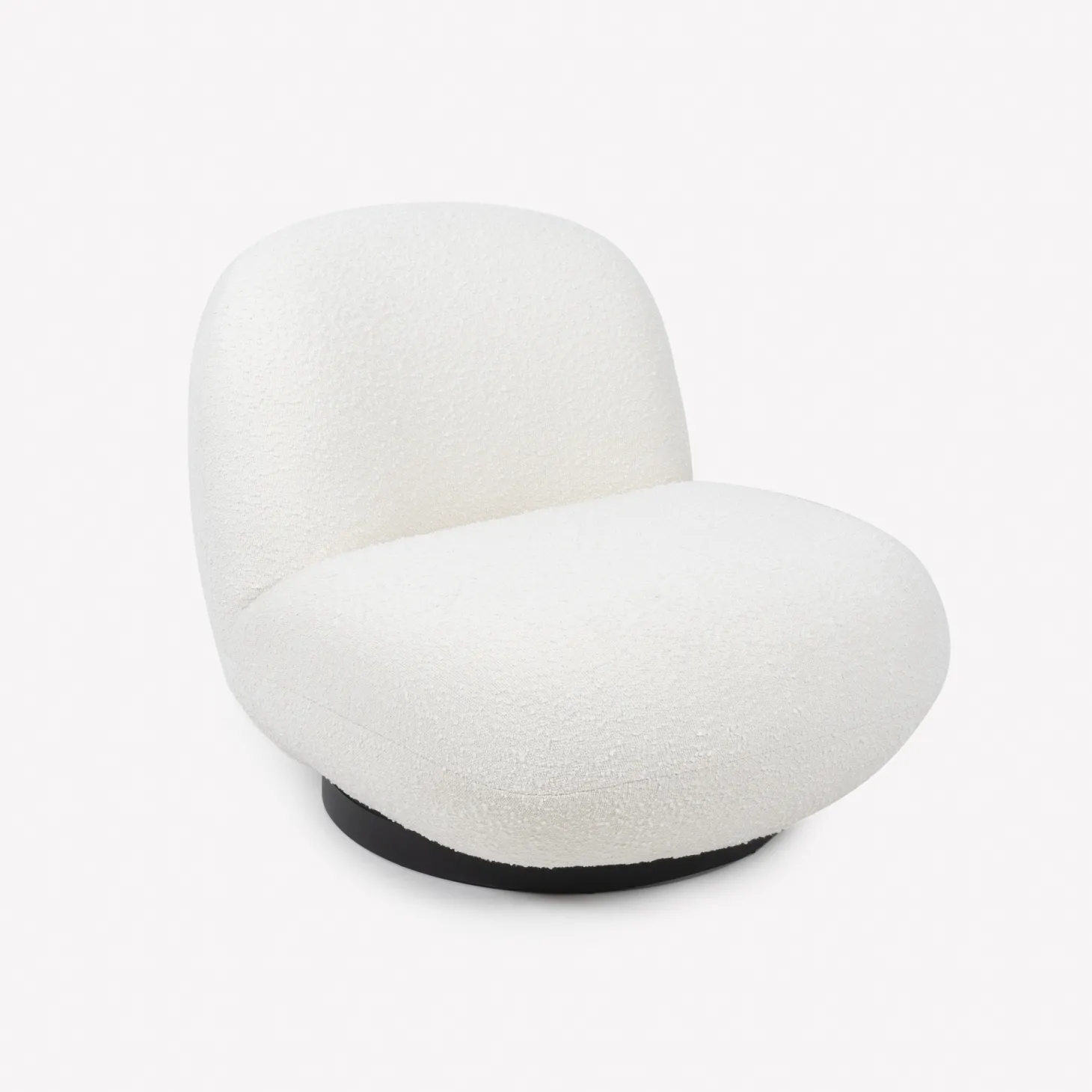 Butaca de borreguito giratoria blanca Pacha 81x95x71cm Clau&Chloe