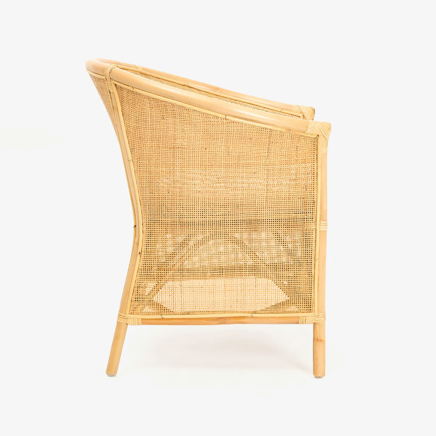 Butaca de ratán beige Milos 76x65x80cm