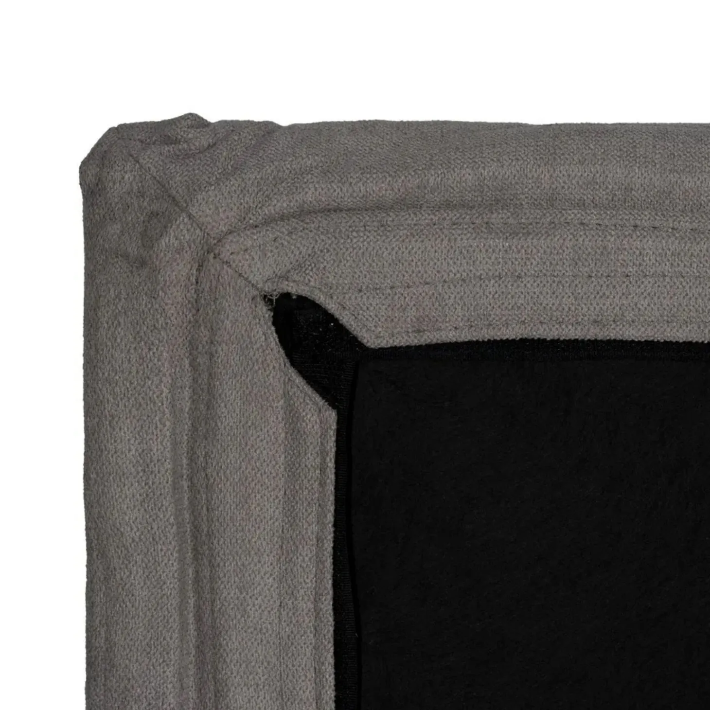 Cabecero tapizado desenfundable gris 190x8x100cm