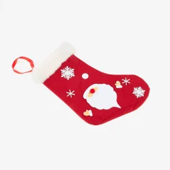 Calcetín de fieltro rojo Santa Claus 22x37cm