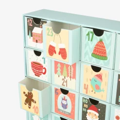 Calendario de adviento de cartón Dibujos Navideños 38cm