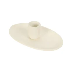 Candelabro de aluminio blanco 13x8x3cm