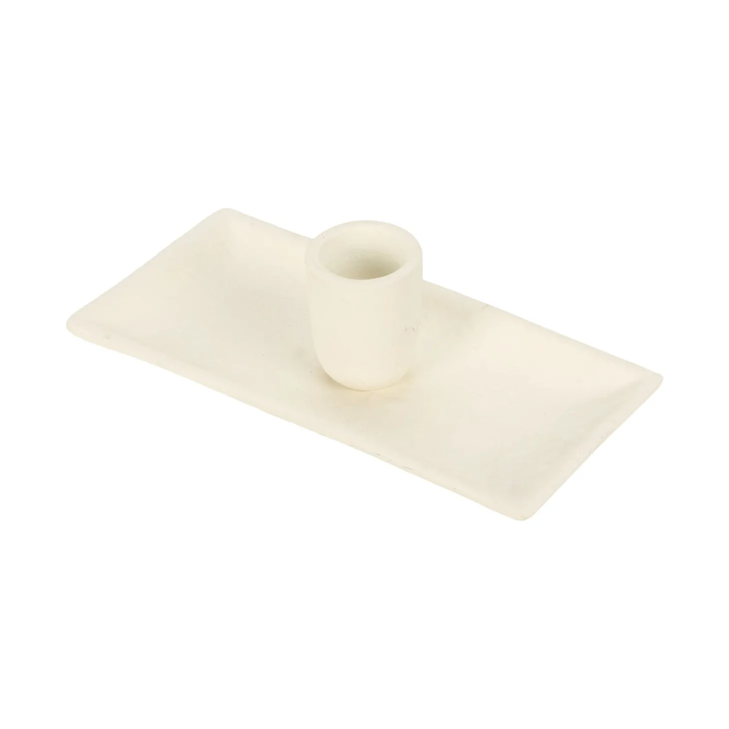 Candelabro de aluminio blanco 13x8x3cm