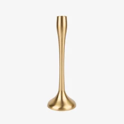 Candelabro de aluminio dorado 9x26cm