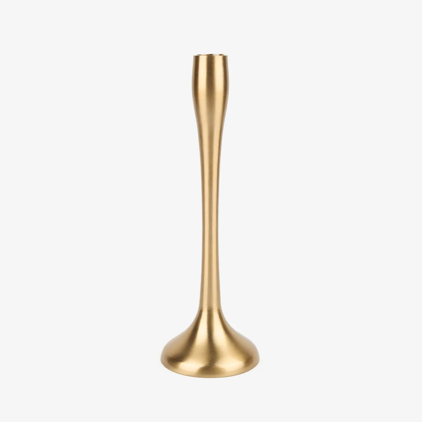 Candelabro de aluminio dorado 9x26cm