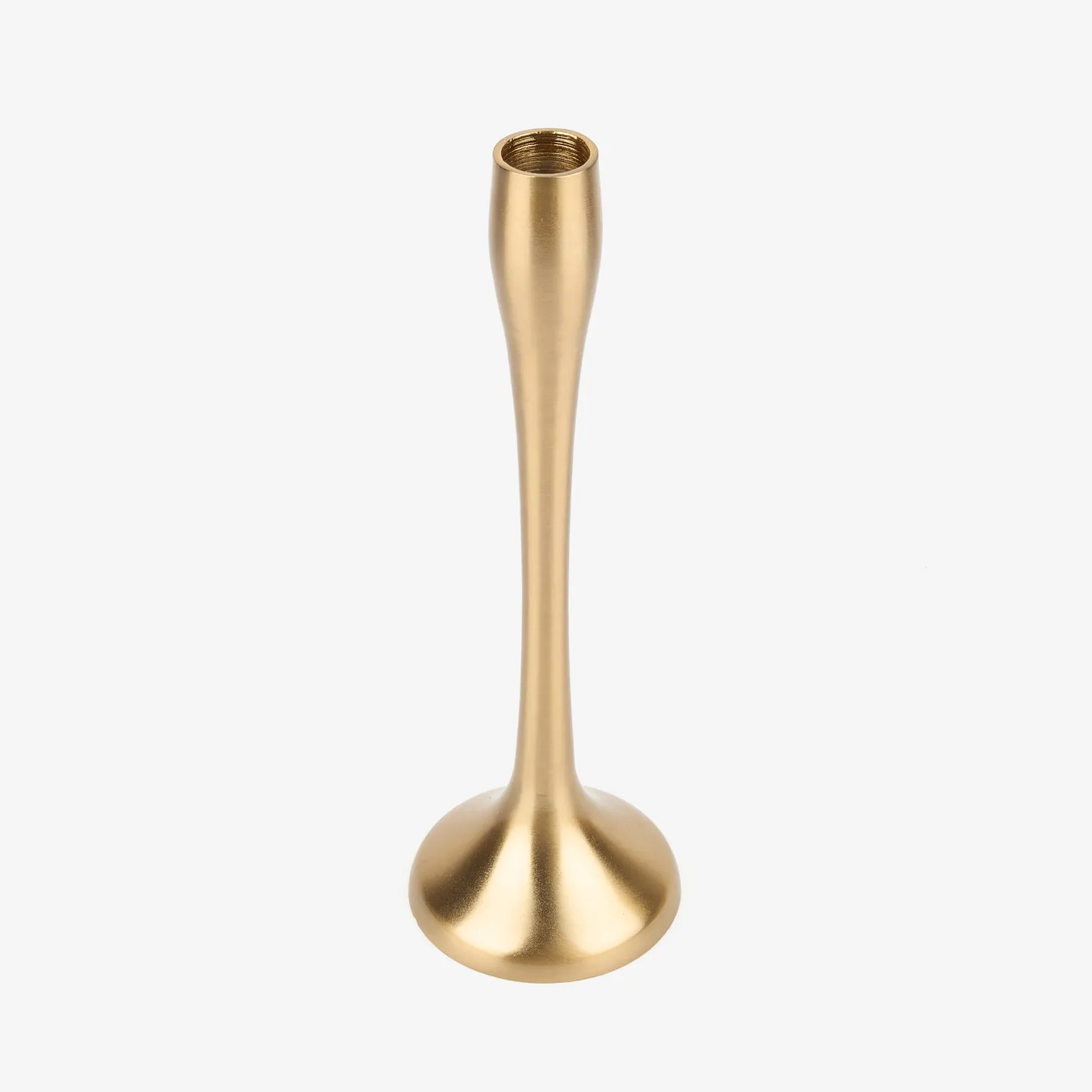 Candelabro de aluminio dorado 9x26cm
