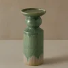 Candelabro de gres verde Narea 24cm