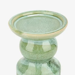 Candelabro de gres verde Narea 15cm