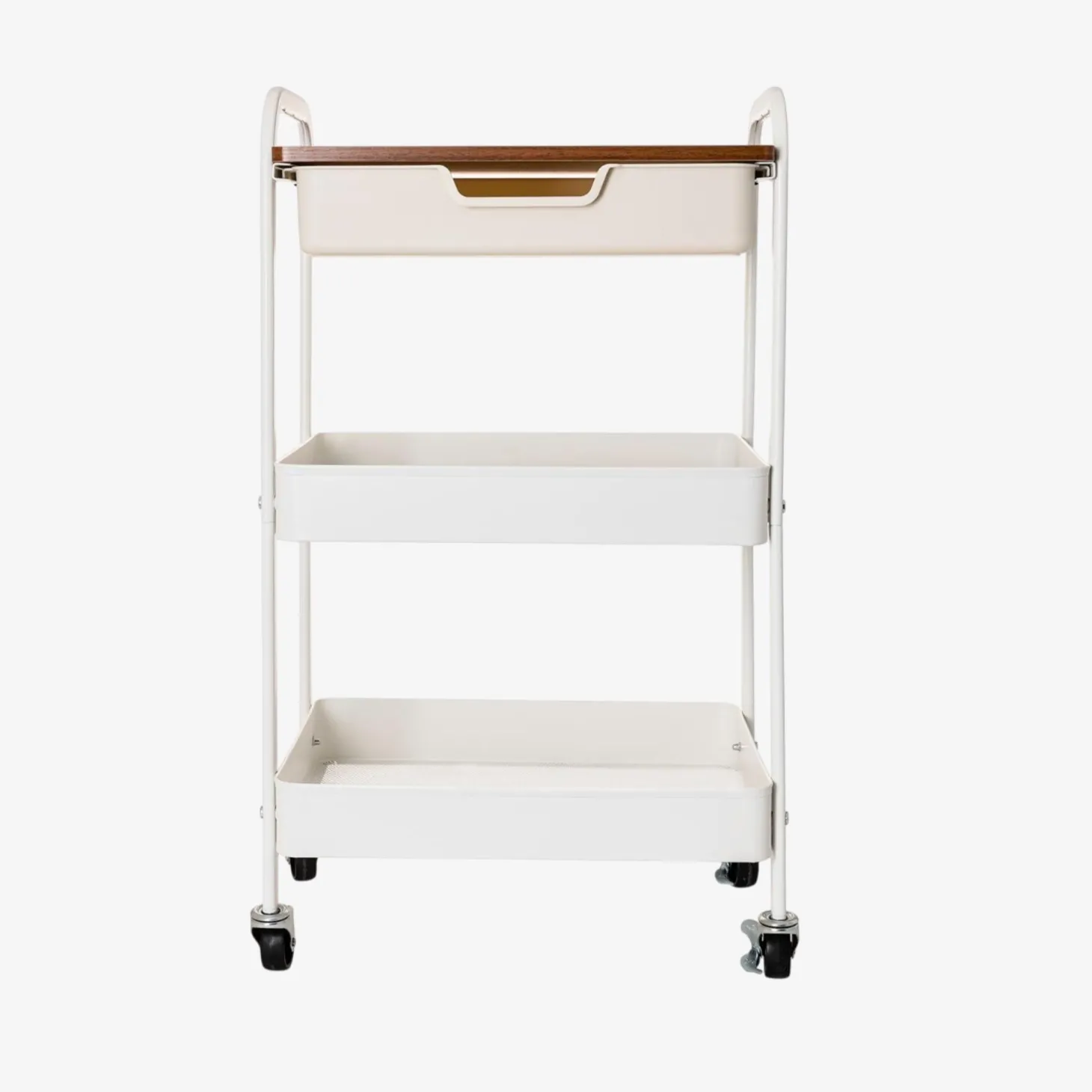 Carro de cocina de metal blanco Ulmar 47x31x75