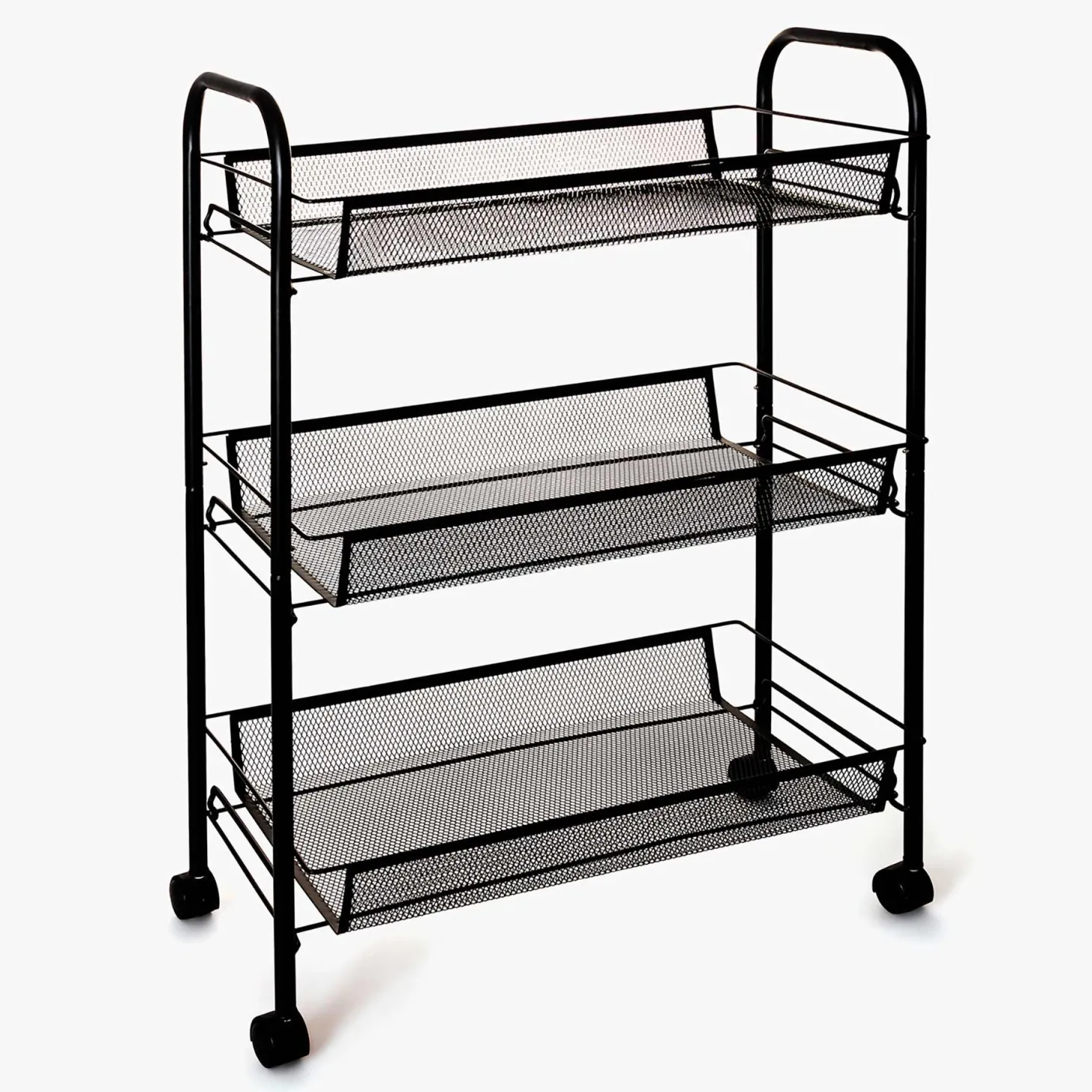 Carro de cocina negro Gorlan 44x26x63