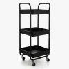 Carro de cocina negro Taron 35x30x77