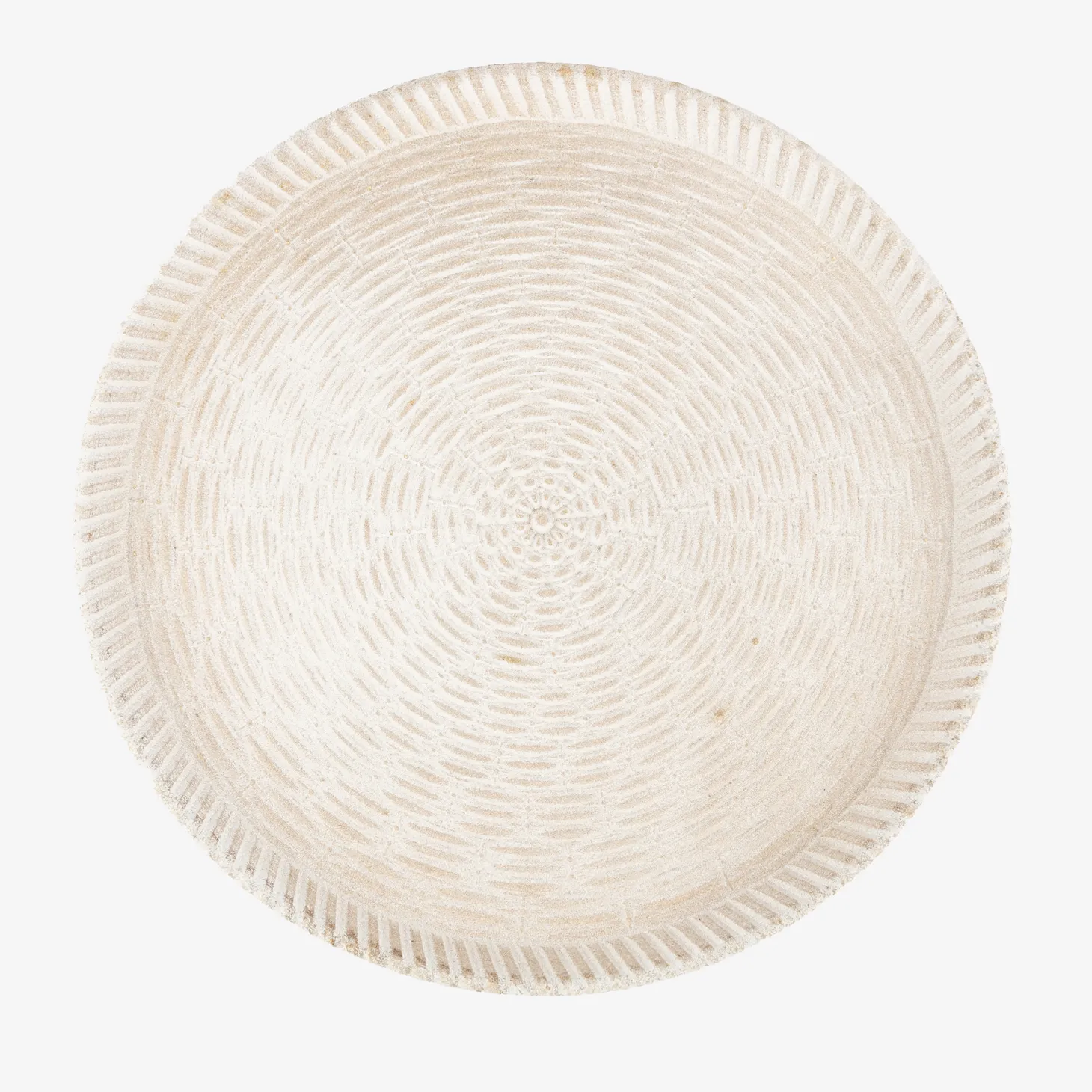 Centro de mesa de madera beige Ø29,5cm