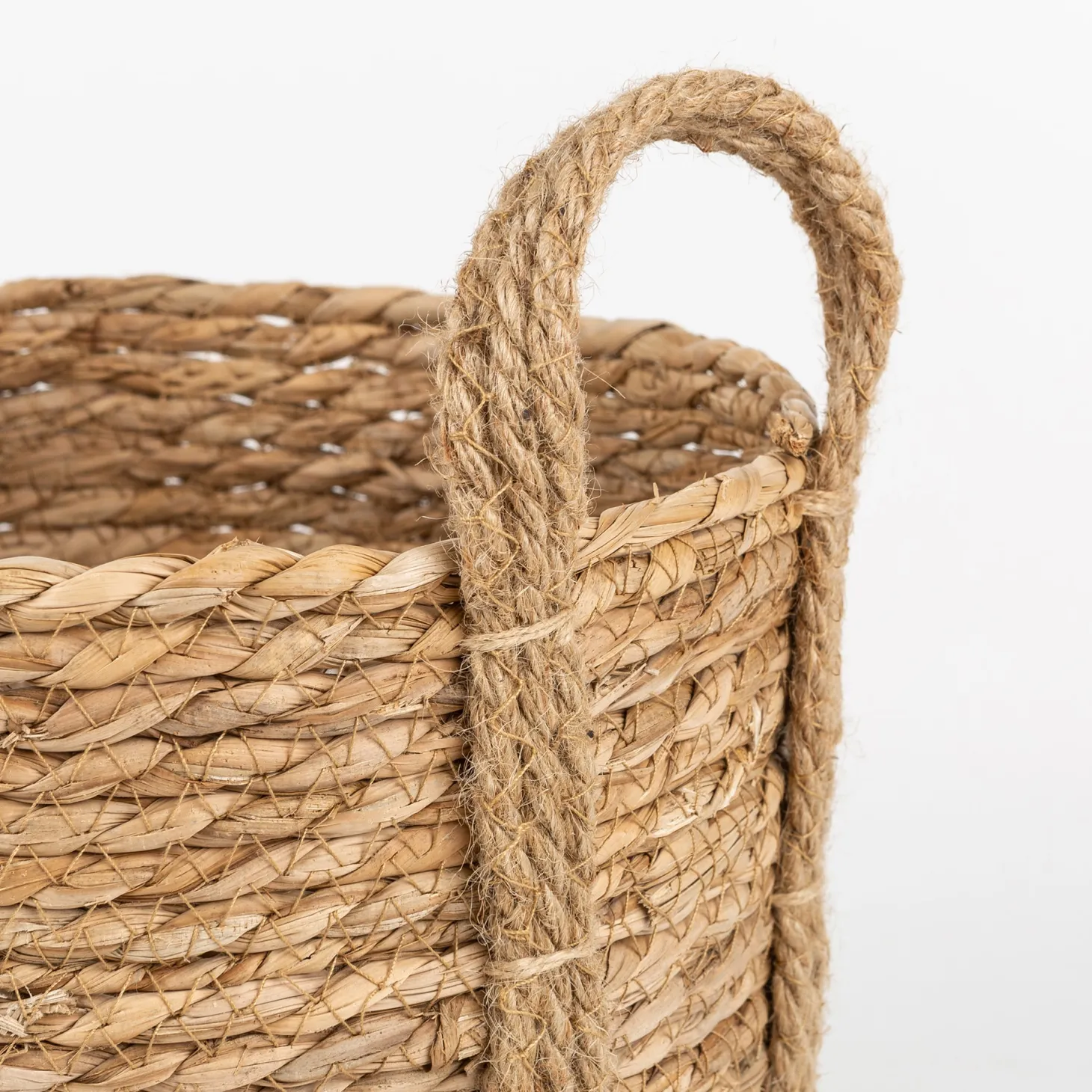 Cesta con asa esparto Magret Ø23x23cm