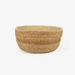 Cesta de fibras naturales Typha Rajad Ø30x38cm
