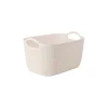 Cesta de polipropileno beige Badet 24x16x14cm