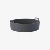 Cesta redonda de silicona gris para freidora de aire Ø22x9cm