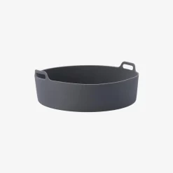 Cesta redonda de silicona gris para freidora de aire Ø22x9cm