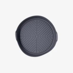 Cesta redonda de silicona gris para freidora de aire Ø22x9cm