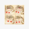 Conjunto de 8 adornos colgantes Renos 7,5cm