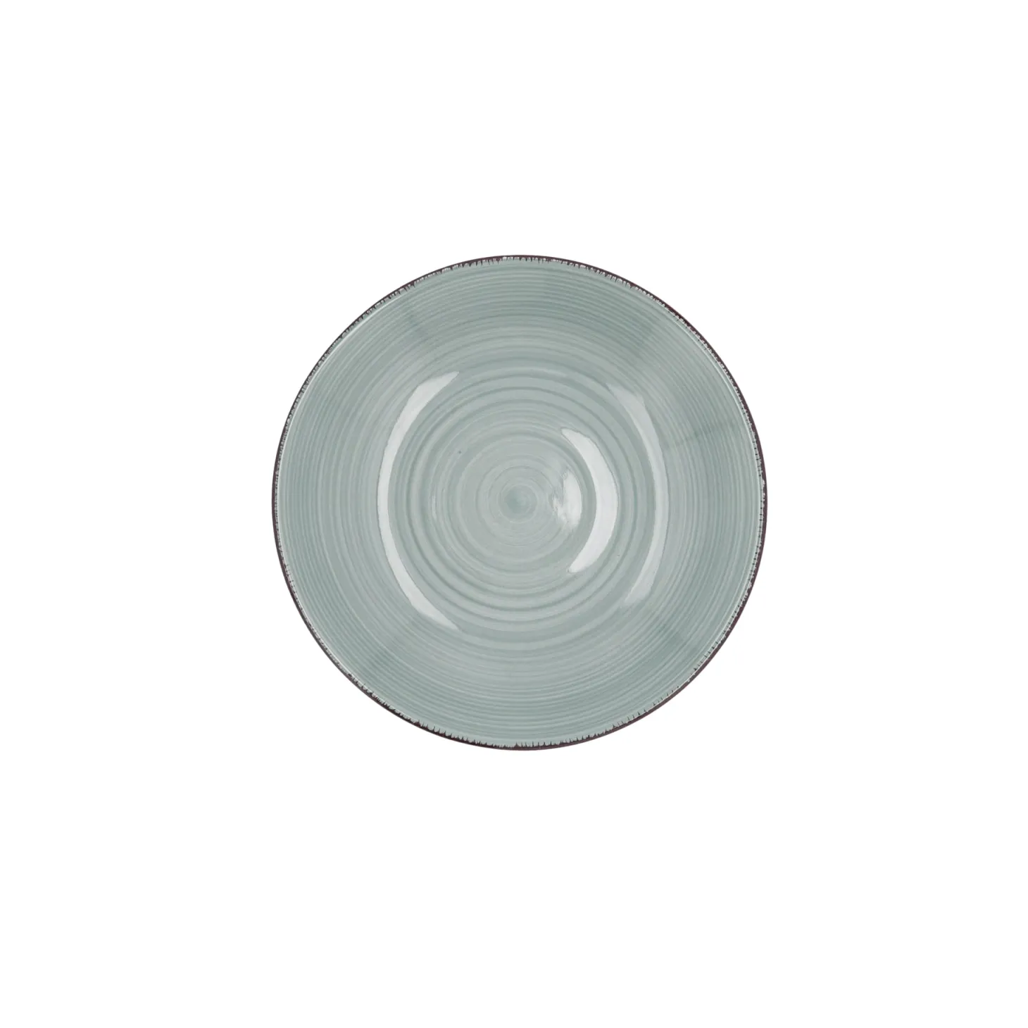 Conjunto de 2 tazas con plato azul de gres Vita 22cl