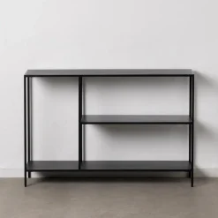 Consola de acero negro acero Calista 120,50x30x81,30cm