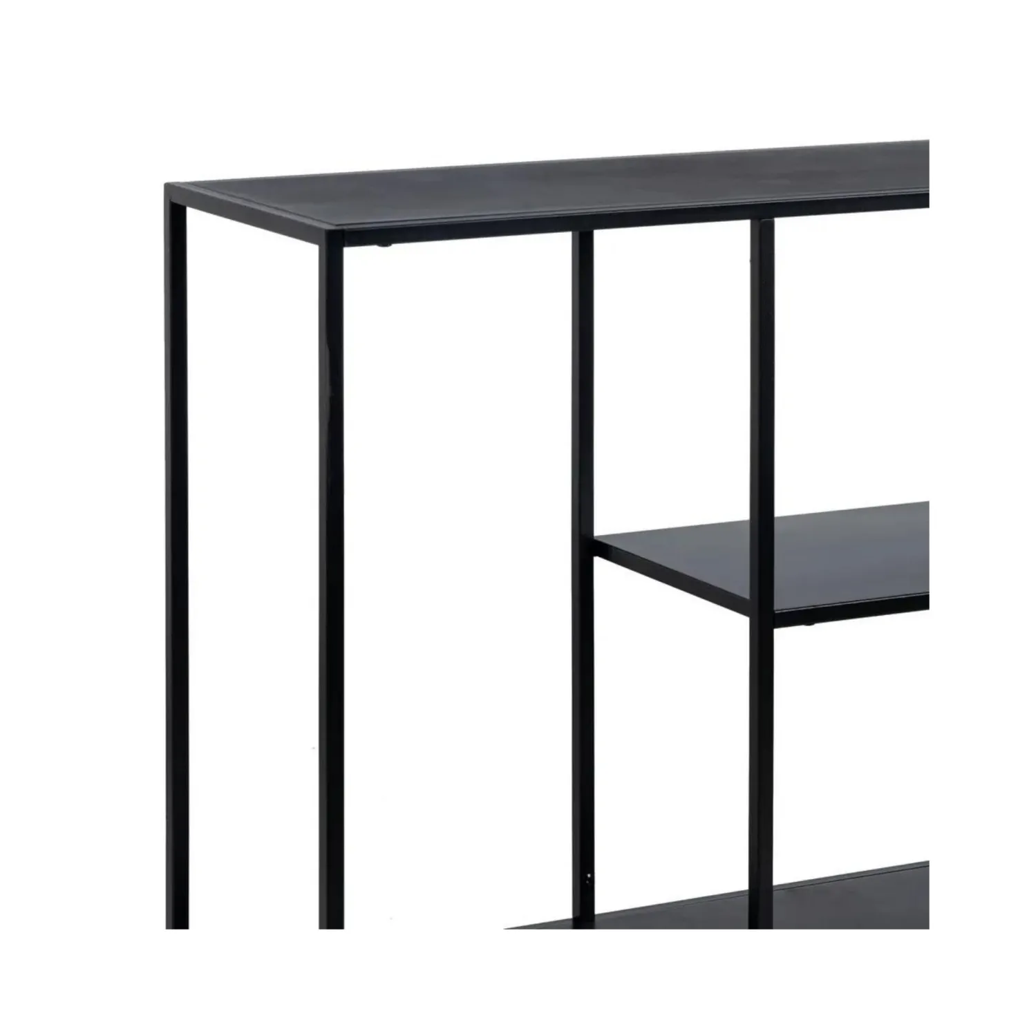 Consola de acero negro acero Calista 120,50x30x81,30cm