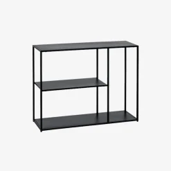 Consola de acero negro Calista 100x30x81cm