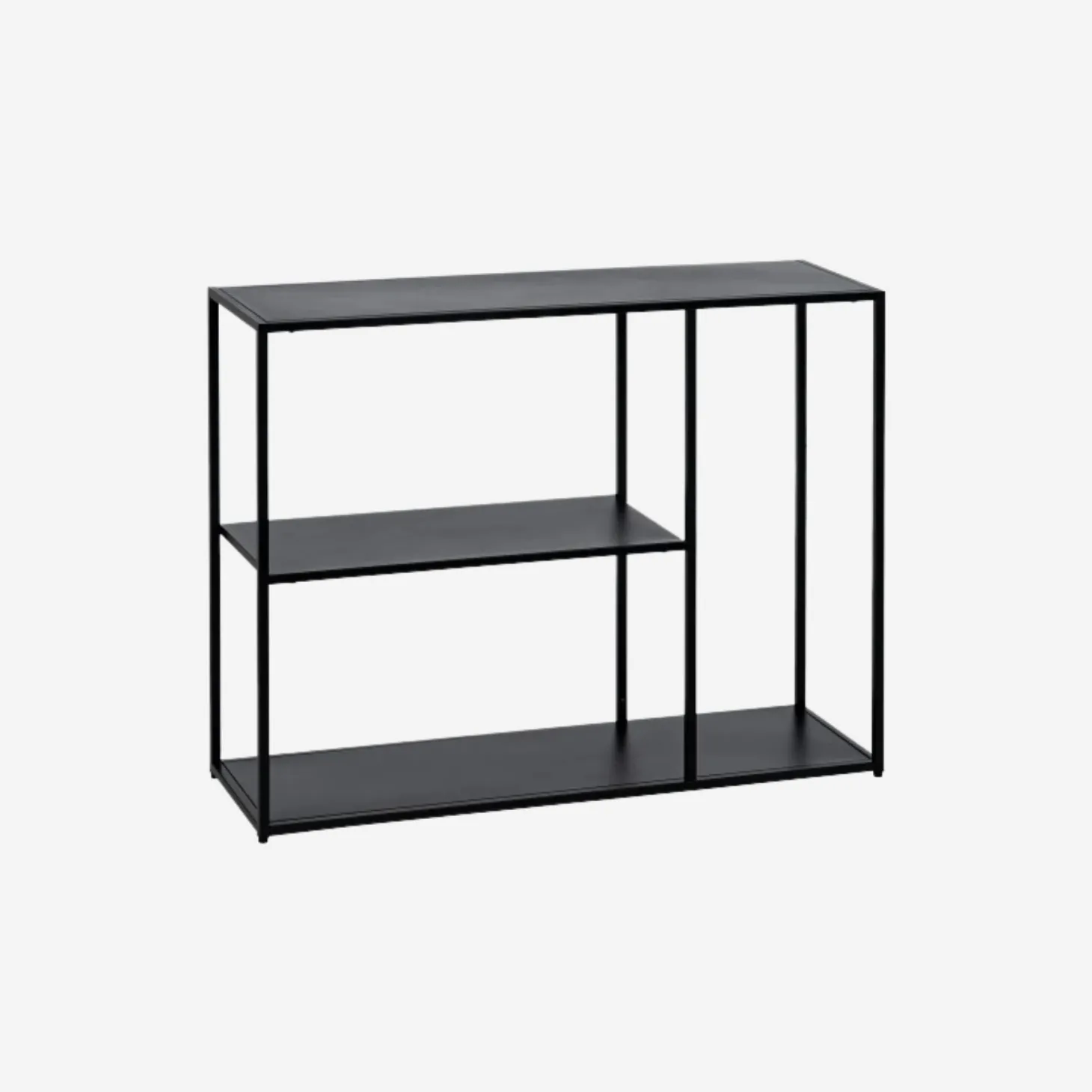 Consola de acero negro Calista 100x30x81cm