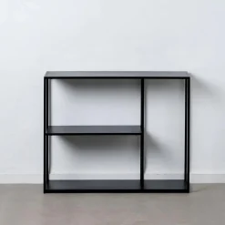 Consola de acero negro Calista 100x30x81cm