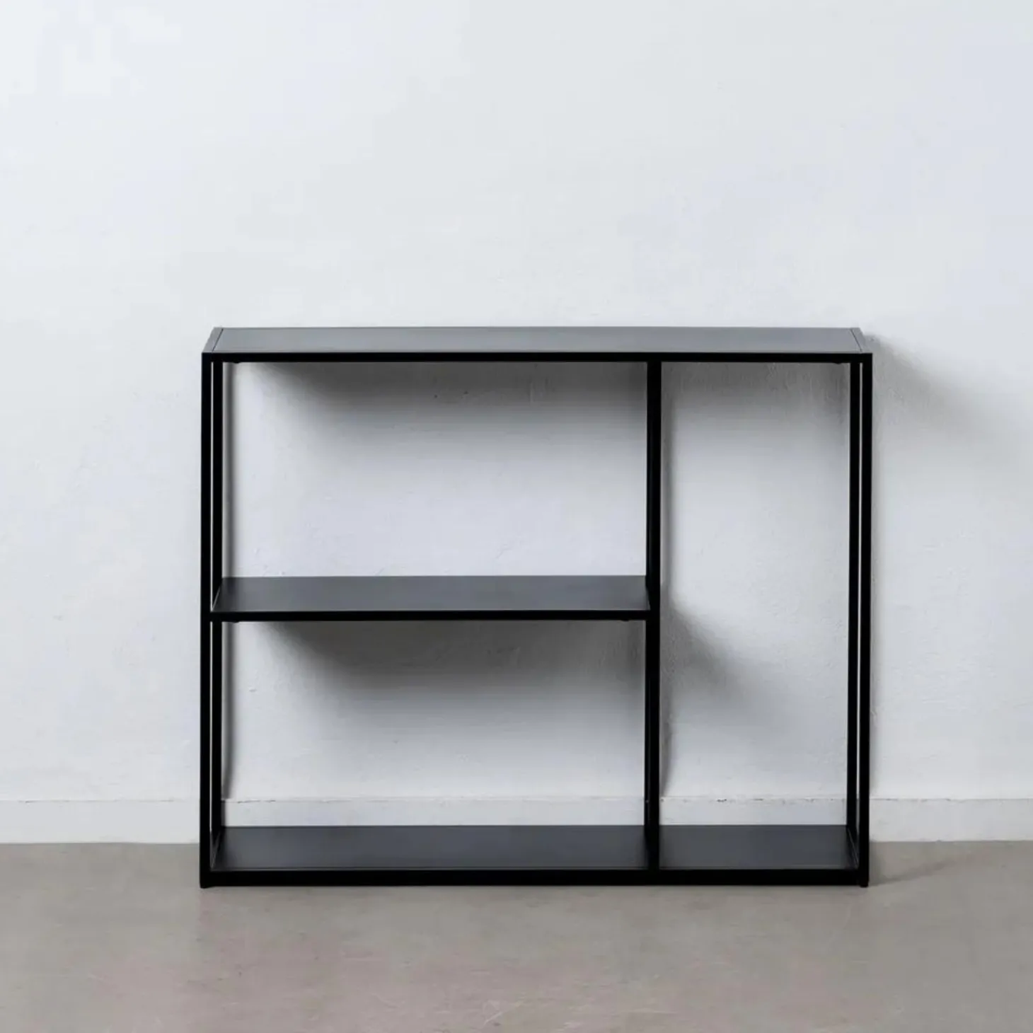 Consola de acero negro Calista 100x30x81cm