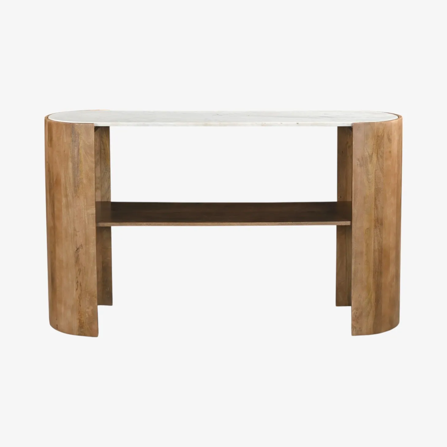 Consola de madera de mango y mármol Varsovia 135x40x80cm Clau&Chloe