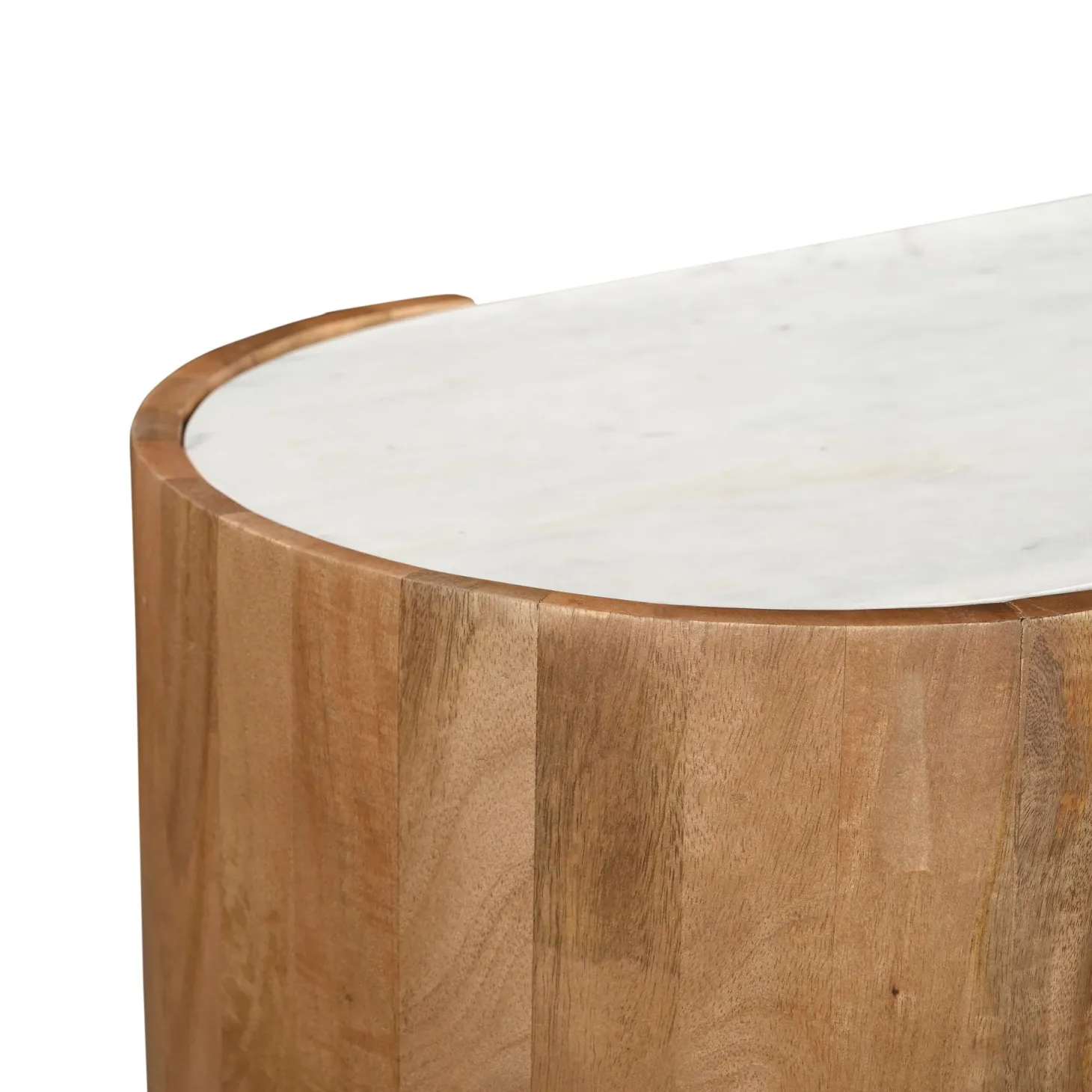 Consola de madera de mango y mármol Varsovia 135x40x80cm Clau&Chloe