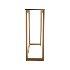 Consola de madera y cristal