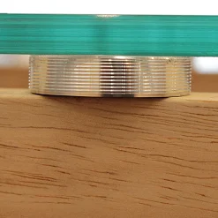 Consola de madera y cristal