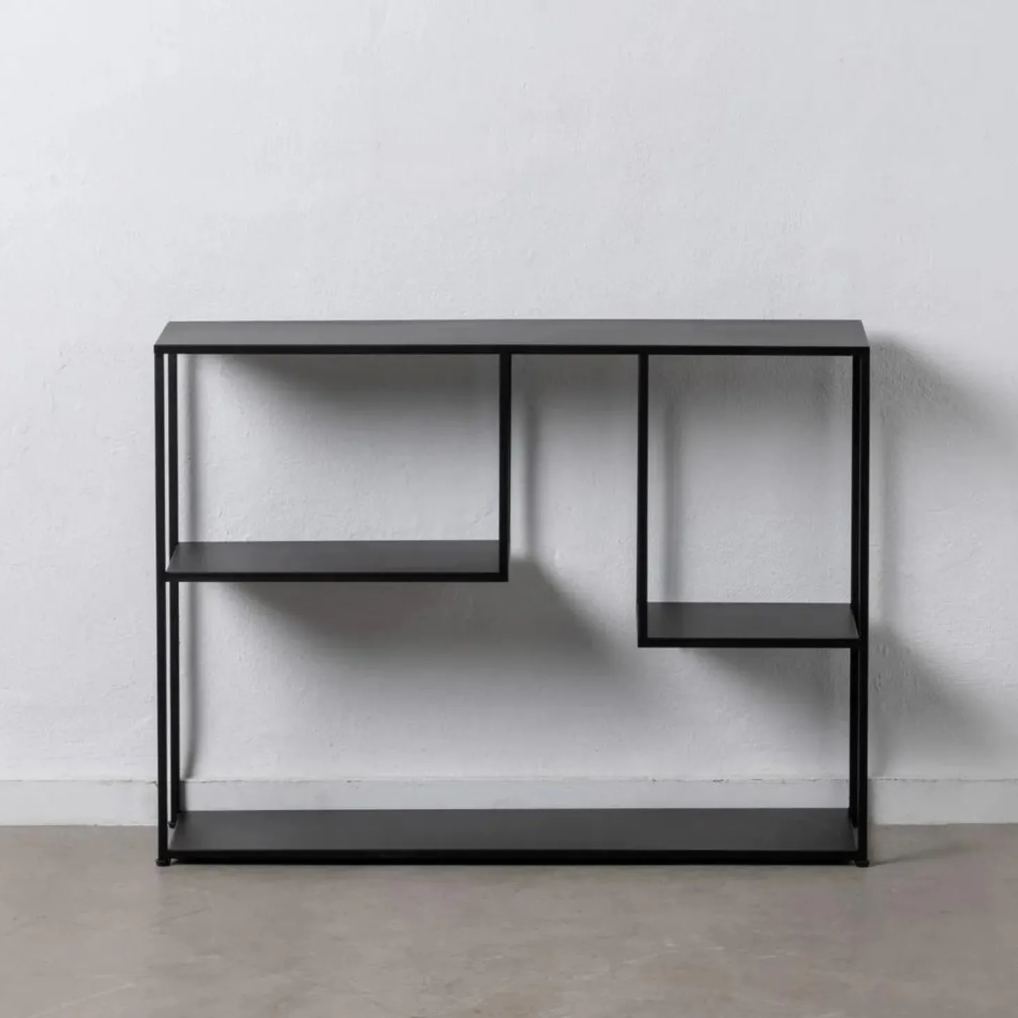 Consola de metal negro Calista 100x26x75cm